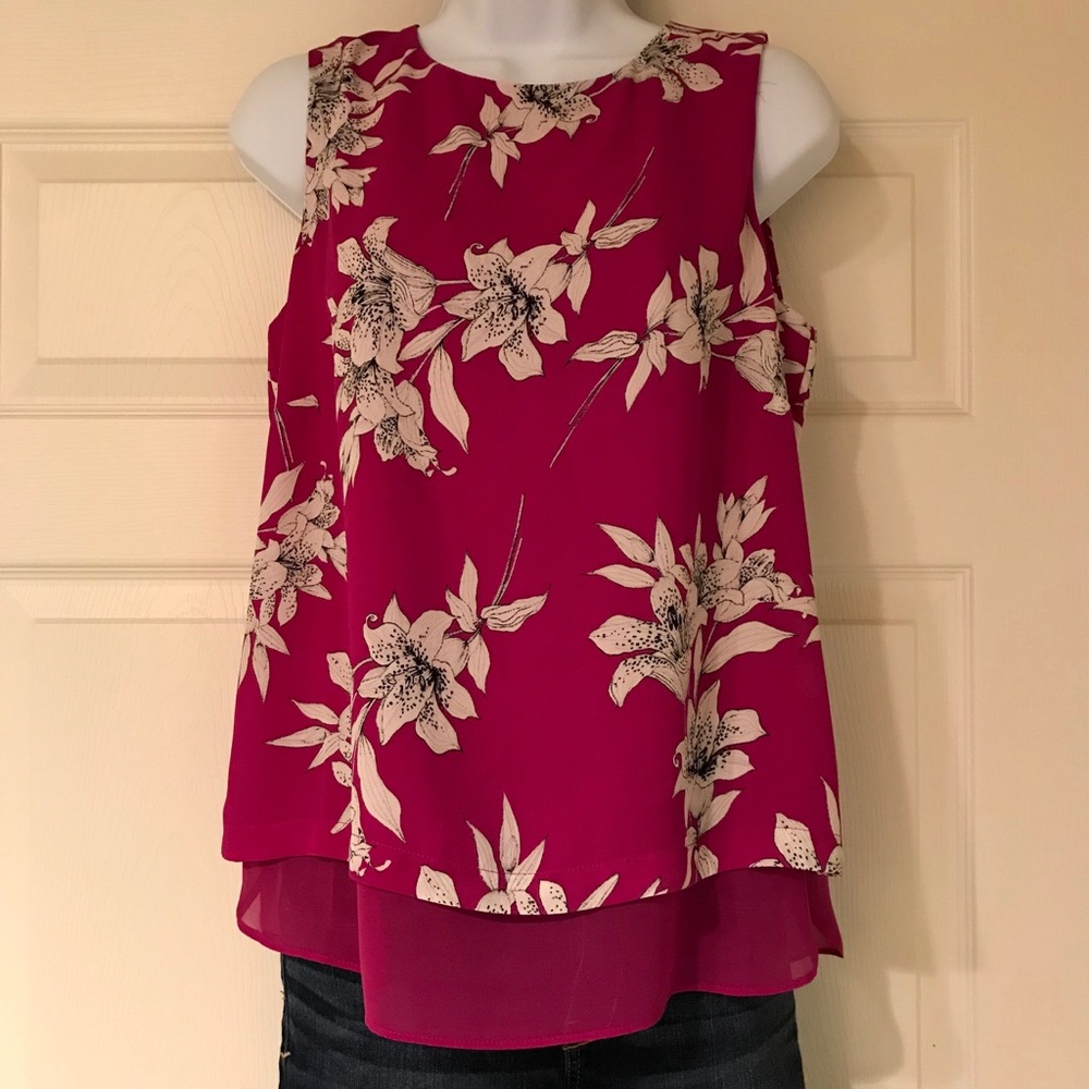 NWOT Purple Floral Blouse